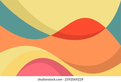 Abstract Colorful Fluid Wave Background Design. Geometric Design For Poster