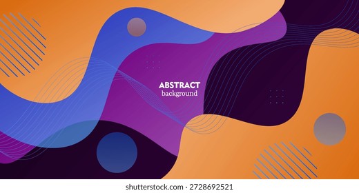 Abstrato colorido fluido projeto padrão de onda em um fundo escuro. Elemento de conceito de linha de plano de fundo da forma moderna. Vetor eps10