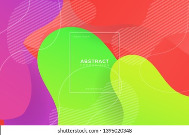 Abstract colorful fluids background composition with vibrant color and dynamic shape. Trendy Background template.