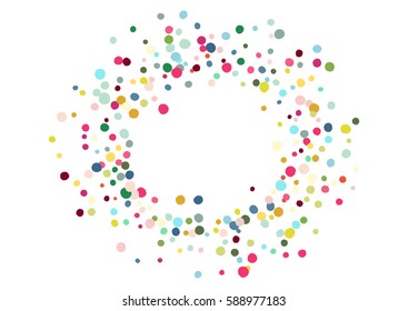 Abstract colorful flying in the air confetti. Isolated on the white background. Vector holiday illustration.