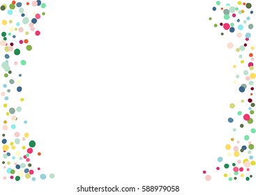 Abstract colorful flying in the air confetti. Isolated on the white background. Vector holiday illustration.