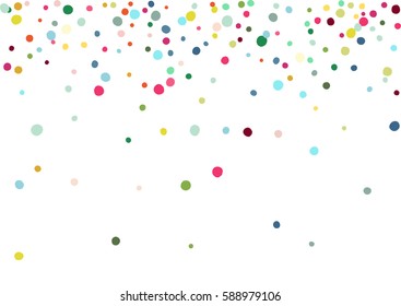 Abstract colorful flying in the air confetti. Isolated on the white background. Vector holiday illustration.