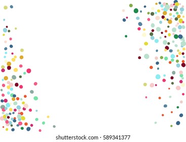 Abstract colorful flying in the air confetti. Isolated on the white background. Vector holiday illustration.