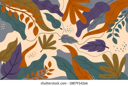 Abstract colorful foliage design background vector illustration. suitable for nature wallpaper, backdrop, and other