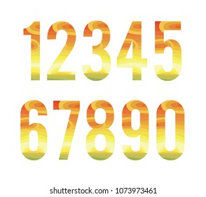 abstract colorful font number vector . graphic alphabet