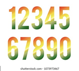 abstract colorful font number vector . graphic alphabet