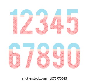 abstract colorful font number vector . skin graphic alphabet