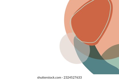 Abstract colorful forms. Minimalist trendy background Good for beauty products promotion or logo.