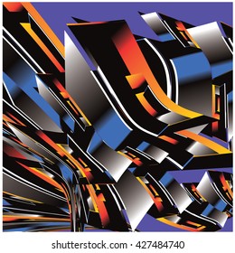 Abstract Colorful fractal background pattern illustration