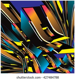 Abstract Colorful fractal background pattern illustration