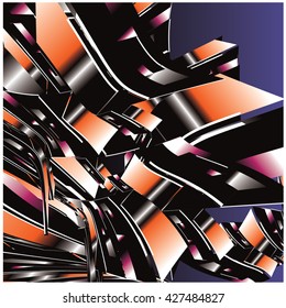 Abstract Colorful fractal background pattern illustration