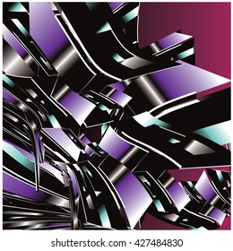 Abstract Colorful fractal background pattern illustration
