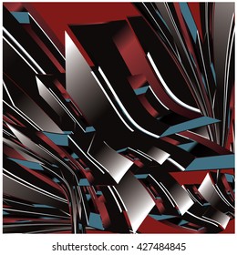 Abstract Colorful fractal background pattern illustration