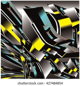 Abstract Colorful fractal background pattern illustration