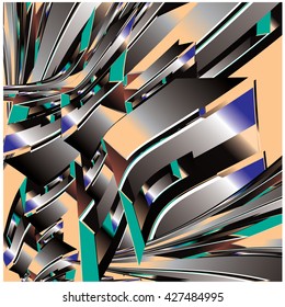 Abstract Colorful fractal background pattern illustration