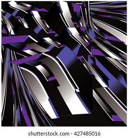 Abstract Colorful fractal background pattern illustration
