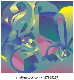 Abstract Colorful fractal background pattern illustration