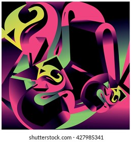Abstract Colorful fractal background pattern illustration