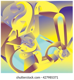 Abstract Colorful fractal background pattern illustration