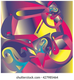 Abstract Colorful fractal background pattern illustration