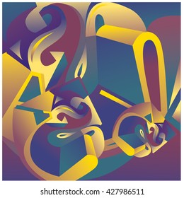 Abstract Colorful fractal background pattern illustration