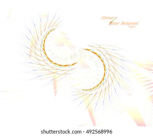 Abstract colorful fractal resembling feathers. EPS10 vector illustration