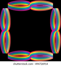 Abstract colorful frame