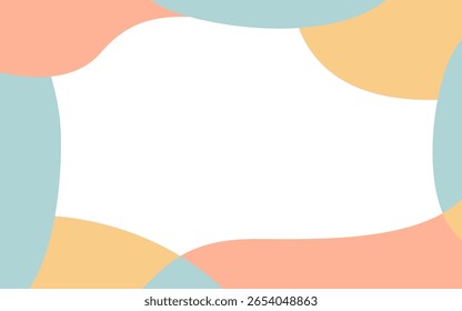 Fundo de quadro colorido abstrato com formas pastel