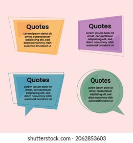 Abstract colorful frame box for quotes offers collection design