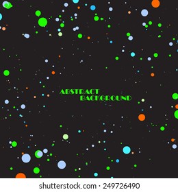Abstract colorful frame of circles, vector art Illustration