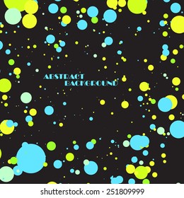 Abstract colorful frame of circles, vector art Illustration