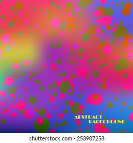 Abstract colorful frame of circles, vector art Illustration