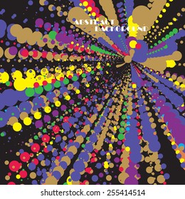 Abstract colorful frame of circles, vector art Illustration