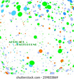 Abstract colorful frame of circles, vector art Illustration