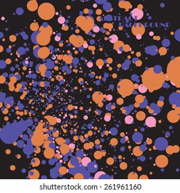 Abstract colorful frame of circles, vector art Illustration