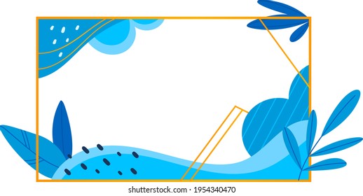 Resumen de marco colorido, pancarta creativa, plantilla en blanco, diseño moderno estilo de dibujos animados ilustración vectorial, aislado en blanco.