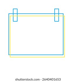 Abstract colorful frame elements with modern lines and shapes, perfect for digital design templates, posters, and web decoration
