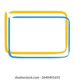 Abstract colorful frame elements with modern lines and shapes, perfect for digital design templates, posters, and web decoration