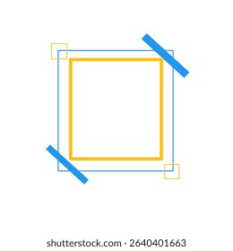 Abstract colorful frame elements with modern lines and shapes, perfect for digital design templates, posters, and web decoration