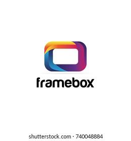 Abstract Colorful Frame Loops Logo