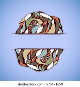 Abstract colorful frame on blue background.. Illustration 10 version