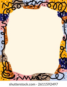 Abstract colorful frame for text or image