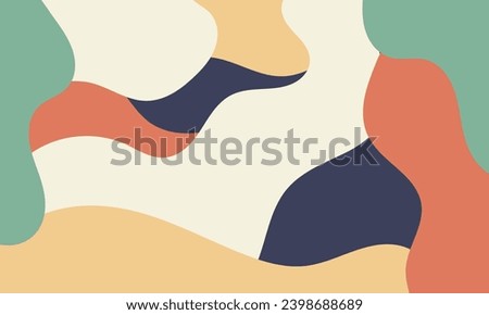 Abstract colorful free form shape geometric background. Fluid wallpaper design illustration. For banners, fliers, copy space, digital, decoration, backdrop, web, ad, cover