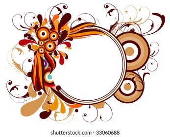 fondo de arte funky colorido abstracto con círculo