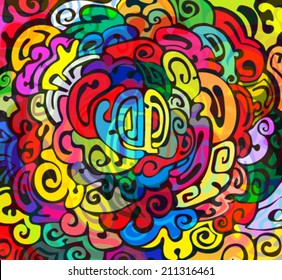 Abstract colorful funky background