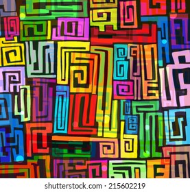 Abstract colorful funky background