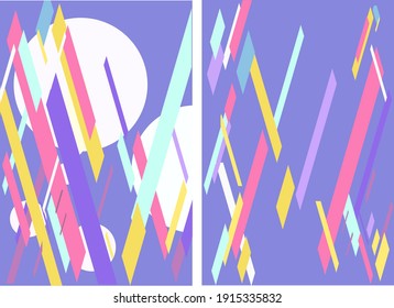 Abstract colorful funky background vector. Multicolor geometric vector design. Creative abstract colors mix