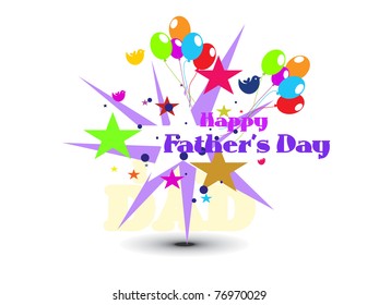 abstract colorful funky concept background for father's day celebration