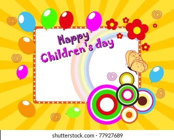 fondo abstracto colorido del concepto funky para feliz día de los niños