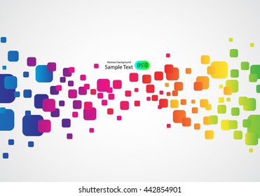 Abstract colorful funky square background